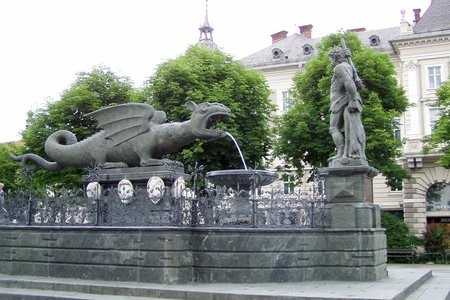 Lindwurmbrunnen Klagenfurt